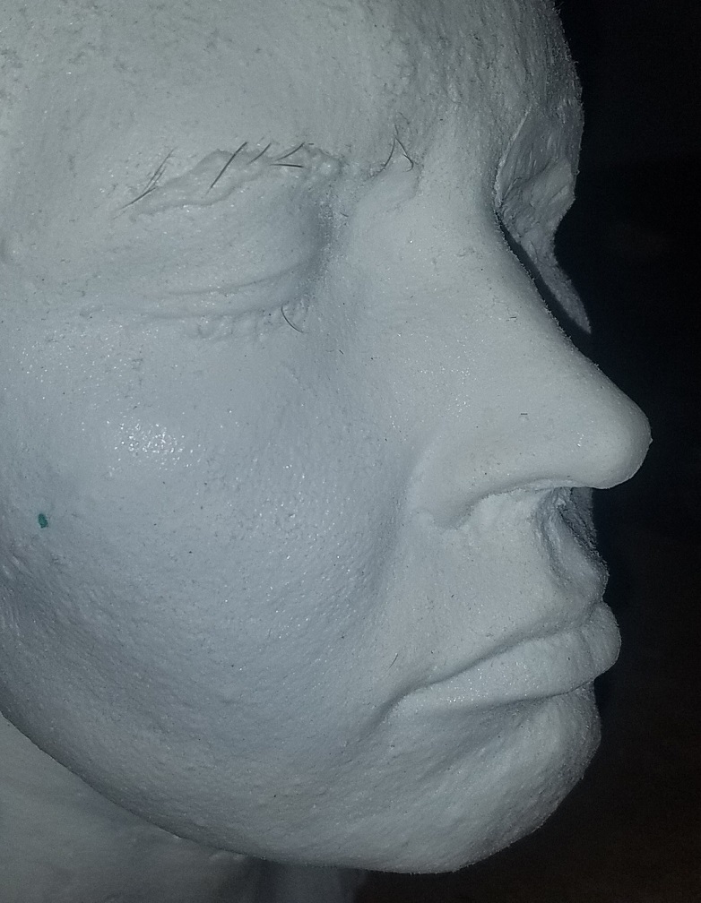 white plastic female face